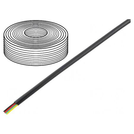 Cablu Telecomunicații Litat 4x28AWG Negru 100m | Electronic-mag.ro | Componente Electronice