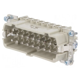 Conector HDC tată 16 pini 16 inserturi de contact | Electronic-mag.ro | Componente Electronice