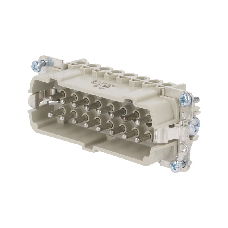 Conector HDC tată 16 pini 16 inserturi de contact | Electronic-mag.ro | Componente Electronice