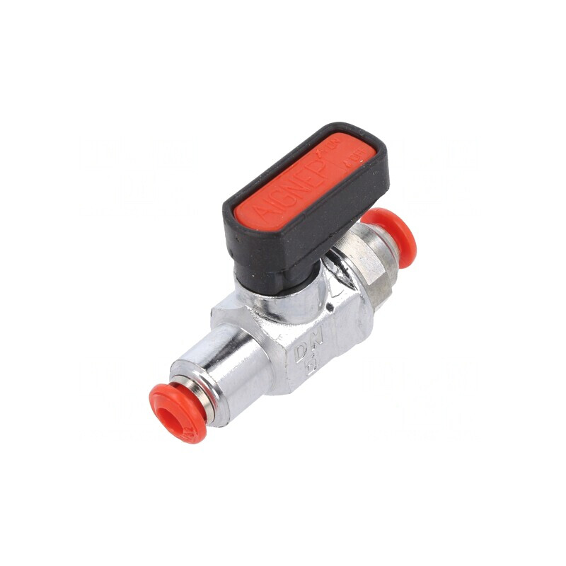 Robinet Mecanic cu Bilă 4mm Alamă Nichelată 20bar | Electronic-mag.ro | Componente Electronice