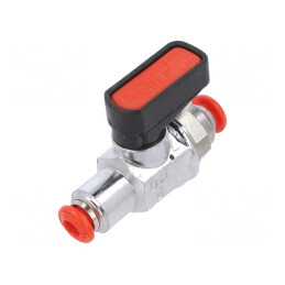 Robinet Mecanic cu Bilă 4mm Alamă Nichelată 20bar | Electronic-mag.ro | Componente Electronice