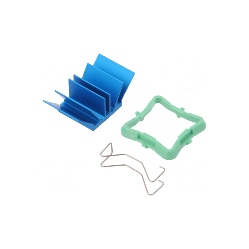 Radiator BGA Extrudat cu Aripioare Albastru 19mm x 19mm | Electronic-mag.ro | Componente Electronice