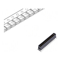 Conector PCB-PCB THT 12 PIN 2.54mm har-flex® Power 19A | Electronic-mag.ro | Componente Electronice