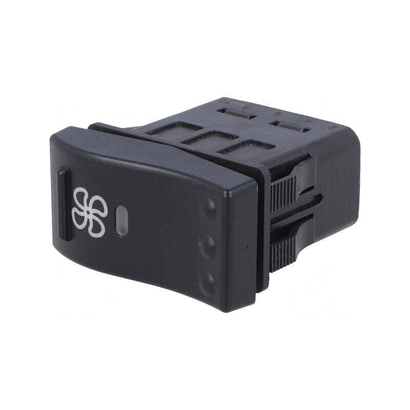 Comutator Rocker ON-OFF 10A 12V cu LED Negru | Electronic-mag.ro | Componente Electronice