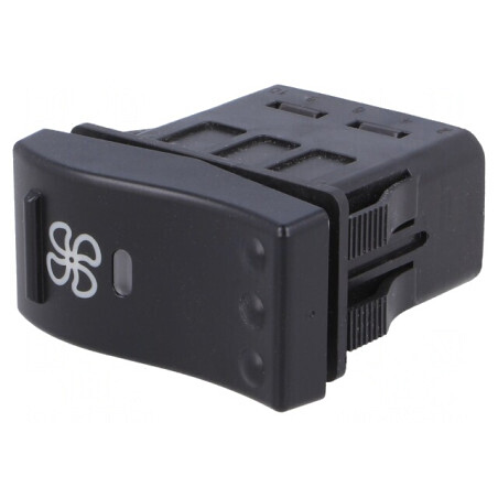 Comutator Rocker ON-OFF 10A 12V cu LED Negru | Electronic-mag.ro | Componente Electronice