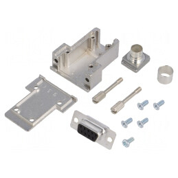 D-Sub 9-PIN Mufă Mamă Lipire pe Cablu Neagră Kit Complet | Electronic-mag.ro | Componente Electronice