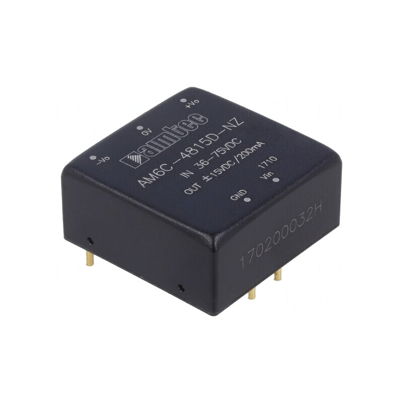Convertor DC/DC 6W 36-75V la 15V/-15V | Electronic-mag.ro | Componente Electronice