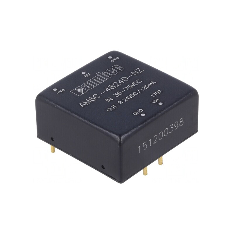 Convertor DC/DC 6W 36-75V la 24V/-24V | Electronic-mag.ro | Componente Electronice
