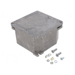 Carcasă universală 100mm x 100mm x 59mm cu lame de fixare | Electronic-mag.ro | Componente Electronice