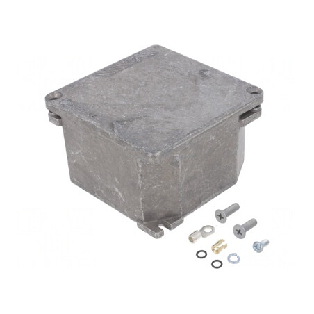 Carcasă universală 100mm x 100mm x 59mm cu lame de fixare | Electronic-mag.ro | Componente Electronice