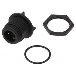 Conector circular soclu tată 3 PIN IP68 250V | Electronic-mag.ro | Componente Electronice
