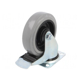 Roată de transport 125mm 150kg gumă | Electronic-mag.ro | Componente Electronice