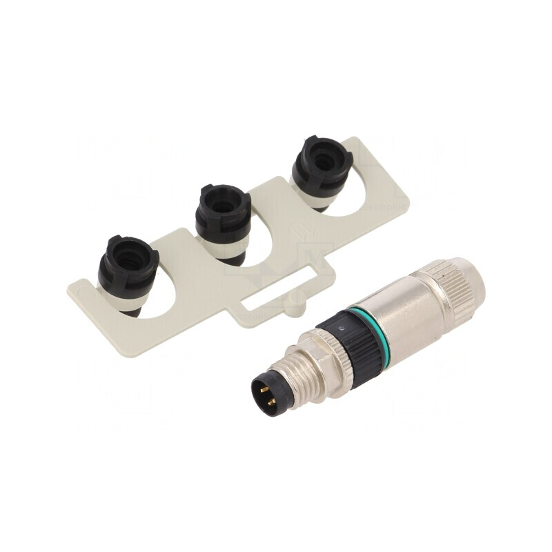 Conector M8 Tată 3 PIN Drept Slimline 4A IP67 | Electronic-mag.ro | Componente Electronice