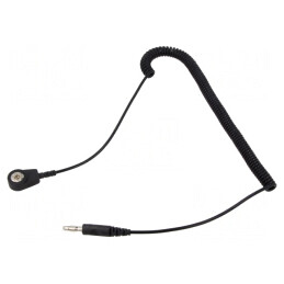 Cablu de conexiune ESD spiralat negru 2m | Electronic-mag.ro | Componente Electronice