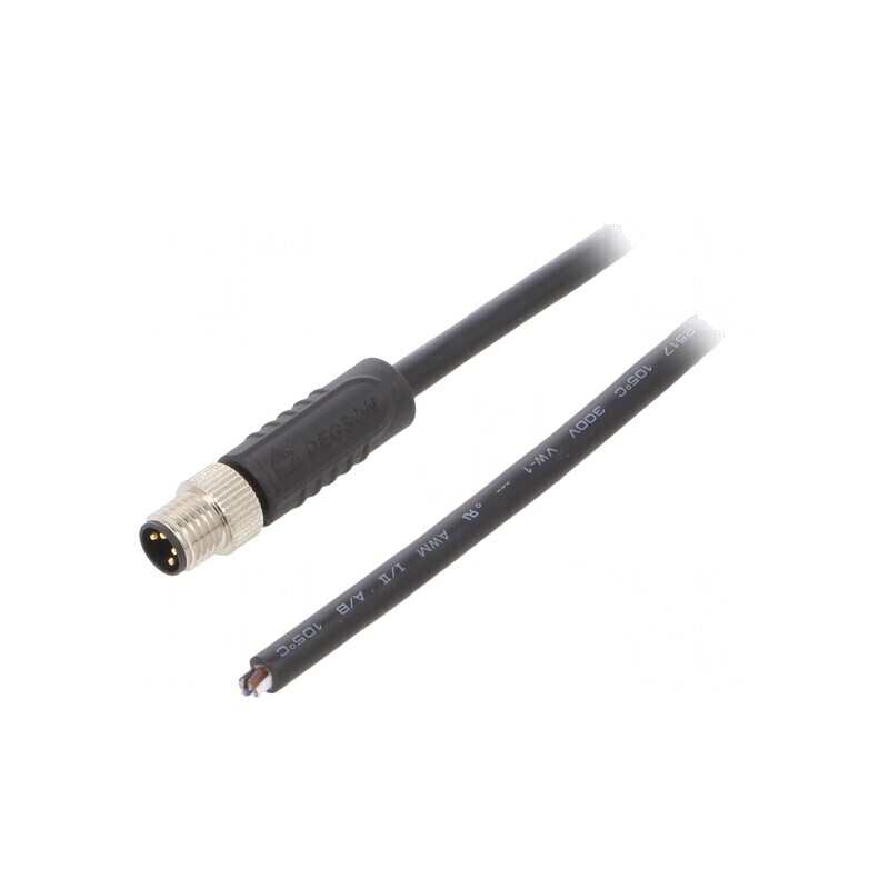 Conector M8 tată 4 pini cu cablu și manșon | Electronic-mag.ro | Componente Electronice