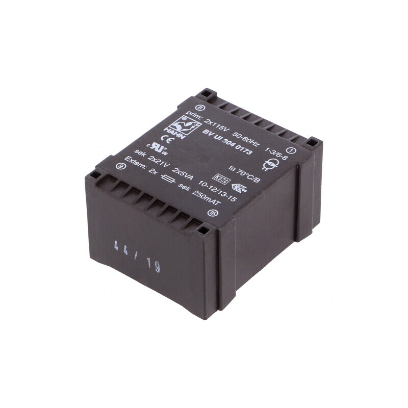 Transformator încapsulat 10VA 115V 21V 238mA | Electronic-mag.ro | Componente Electronice