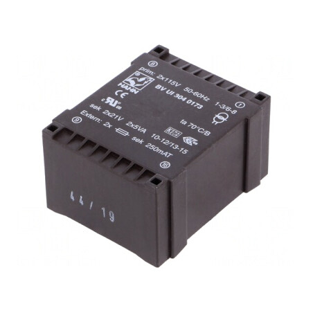 Transformator încapsulat 10VA 115V 21V 238mA | Electronic-mag.ro | Componente Electronice