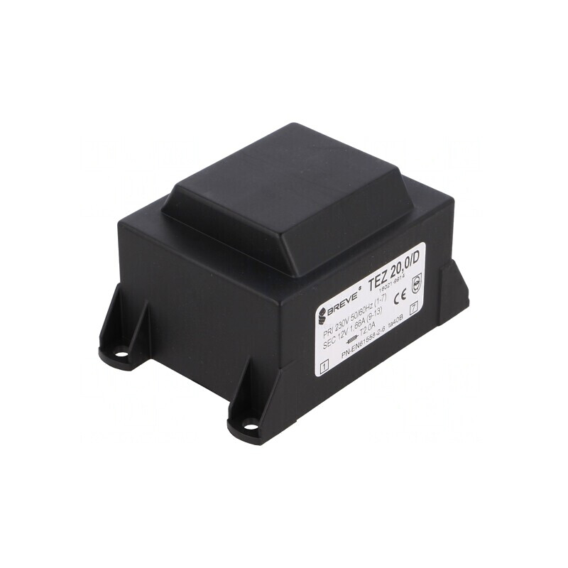 Transformator încapsulat 20VA 230V 12V PCB | Electronic-mag.ro | Componente Electronice