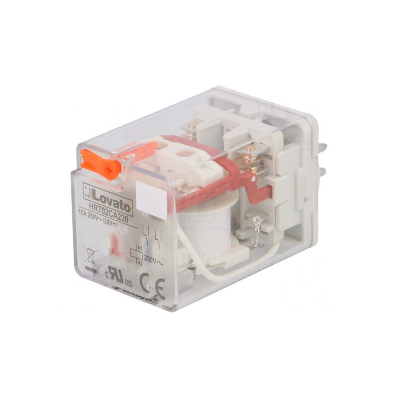 Releu Electromagnetic DPDT 230VAC 10A | Electronic-mag.ro | Componente Electronice