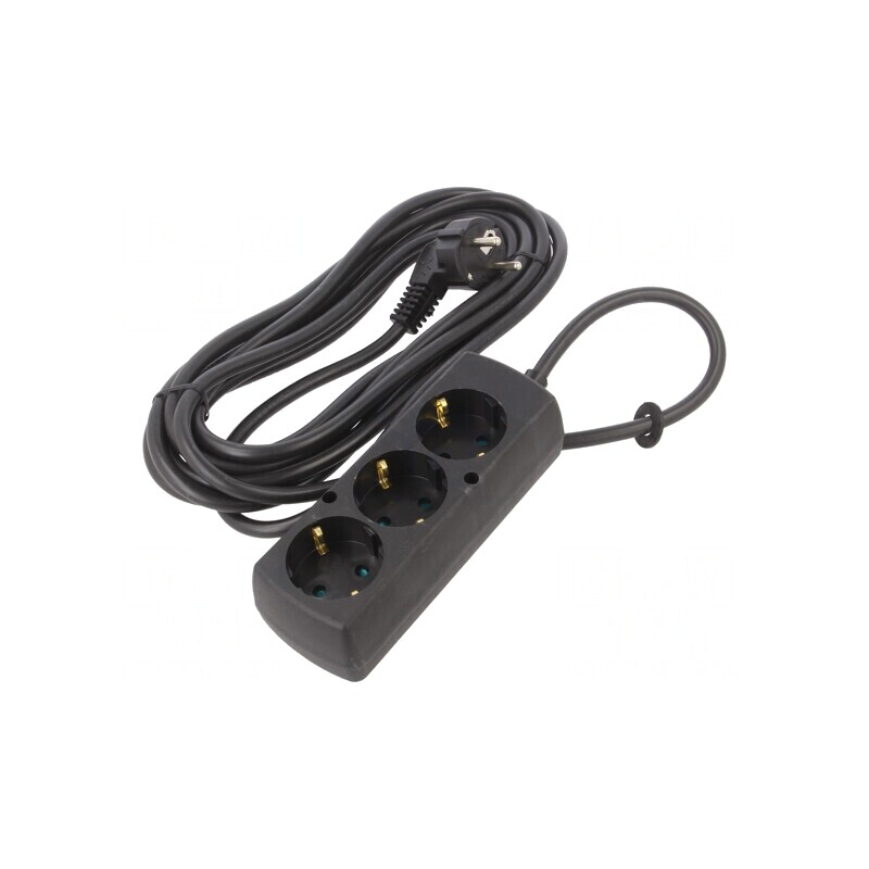 Prelungitor Schuko 3 Prize Negru 3x1,5mm2 | Electronic-mag.ro | Componente Electronice Prelungitor Schuko 3 Prize Negru 3x1,5mm2 | Electronic-mag.ro | Componente Electronice