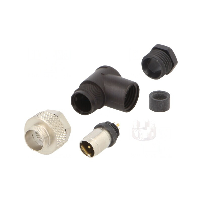 Conector M9 Mufă Tată Aurit 125V IP67 4 PIN Pe Cablu | Electronic-mag.ro | Componente Electronice