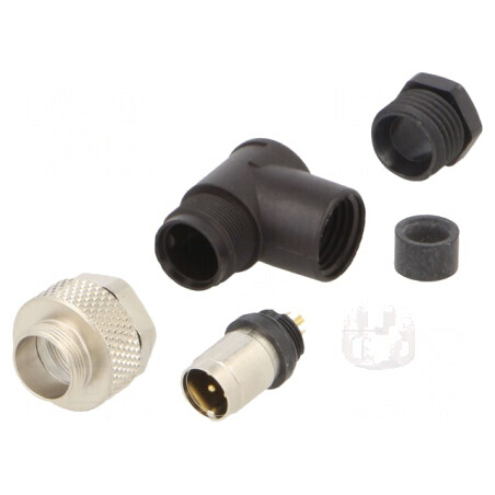 Conector M9 Mufă Tată Aurit 125V IP67 4 PIN Pe Cablu | Electronic-mag.ro | Componente Electronice