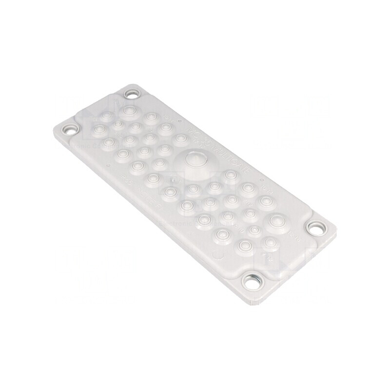 Garnitură Gri Deschis cu 35 Orificii IP65 | Electronic-mag.ro | Componente Electronice