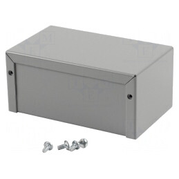 Carcasă universală aluminiu gri 76x127x56mm | Electronic-mag.ro | Componente Electronice