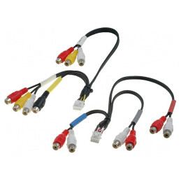 Set Conector RCA Alpine cu 2 Cabluri (10pin și 12pin) | Electronic-mag.ro | Componente Electronice