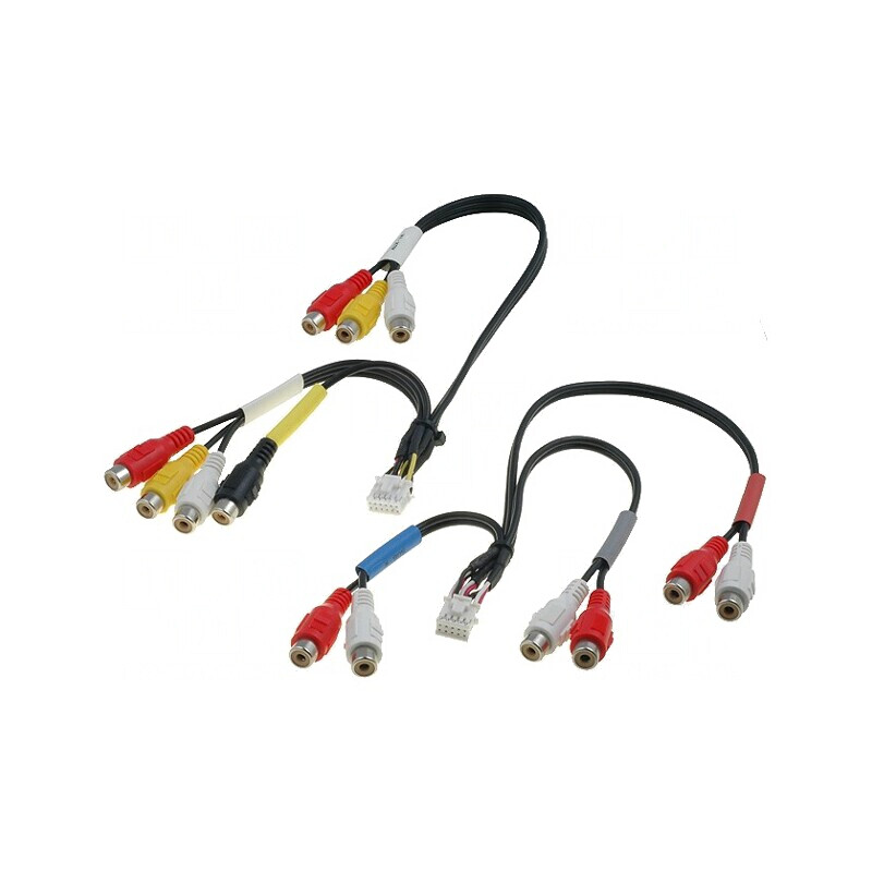 Set Conector RCA Alpine cu 2 Cabluri (10pin și 12pin) | Electronic-mag.ro | Componente Electronice