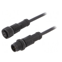 Cablu senzori/automatizări M12-M12 1m mufă-mufă | Electronic-mag.ro | Componente Electronice