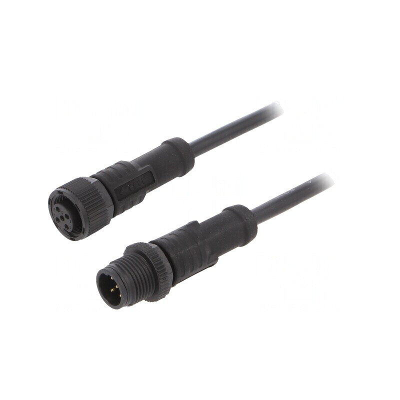 Cablu senzori/automatizări M12-M12 1m mufă-mufă | Electronic-mag.ro | Componente Electronice