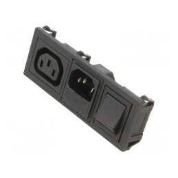 Conector Alimentare AC 10A 250VAC IEC 60320 | Electronic-mag.ro | Componente Electronice