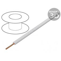 Cablu litat PVC alb 0,25mm2 50m | Electronic-mag.ro | Componente Electronice