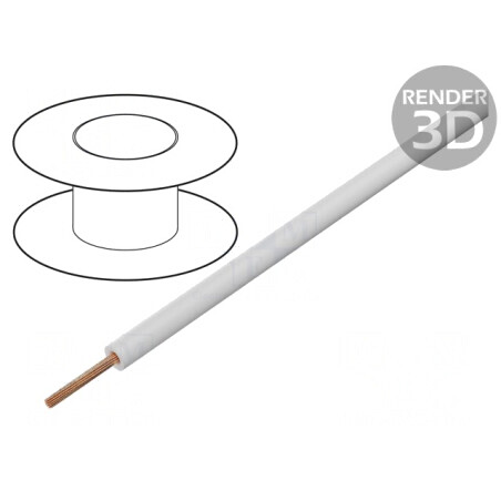 Cablu litat PVC alb 0,25mm2 50m | Electronic-mag.ro | Componente Electronice