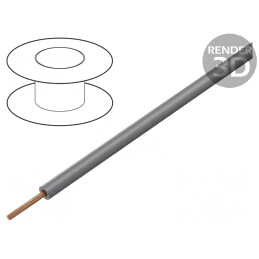 Cablu electric litat 0.25mm2 PVC gri 50m 100V | Electronic-mag.ro | Componente Electronice