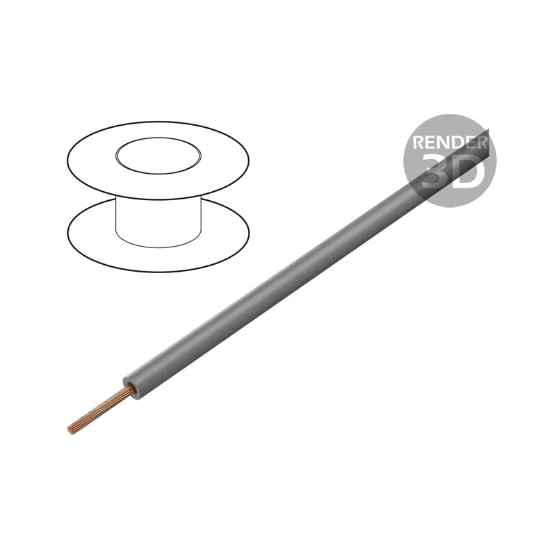Cablu electric litat 0.25mm2 PVC gri 50m 100V | Electronic-mag.ro | Componente Electronice