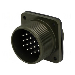 Conector circular dimensiune 22 aliaj de aluminiu oliv | Electronic-mag.ro | Componente Electronice