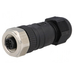 Mufă M12 5-Pin Mamă IP67 pentru DeviceNet/CANopen pe Cablu | Electronic-mag.ro | Componente Electronice