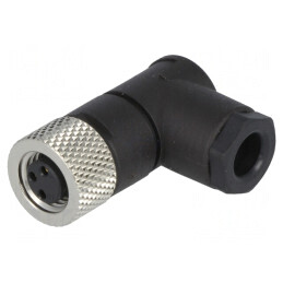 Conector M8 Mamă 3 Pin 90° pe Cablu | Electronic-mag.ro | Componente Electronice