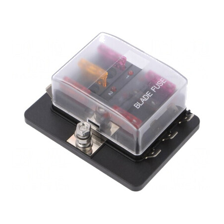 Splitter Alimentare Auto 6 Siguranțe cu LED | Electronic-mag.ro | Componente Electronice