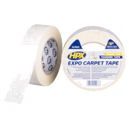 Bandă dublu adezivă albă 38mm x 25m 80°C | Electronic-mag.ro | Componente Electronice