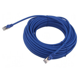 Patch cord S/FTP Cat 6a Cu LSZH Albastru 20m | Electronic-mag.ro | Componente Electronice