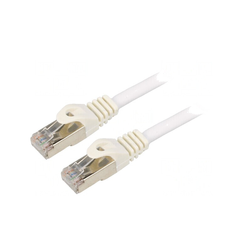 Patch cord S/FTP Cat 6a alb 20m | Electronic-mag.ro | Componente Electronice Patch cord S/FTP Cat 6a alb 20m | Electronic-mag.ro | Componente Electronice