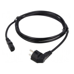 Cablu Alimentare 3x1mm2 ștecher CEE 7/7 la IEC C13 | Electronic-mag.ro | Componente Electronice