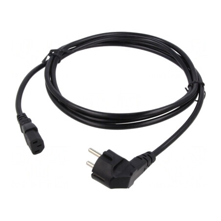 Cablu Alimentare 3x1mm2 ștecher CEE 7/7 la IEC C13 | Electronic-mag.ro | Componente Electronice