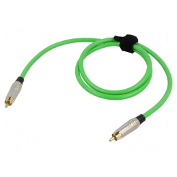 Cablu RCA Aurit Verde 1m | Electronic-mag.ro | Componente Electronice