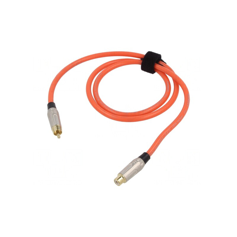 Cablu RCA Soclu-Mufă 1m Aurit Portocaliu | Electronic-mag.ro | Componente Electronice