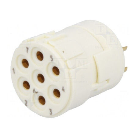 Conector M23 7-PIN Mamă Lipire 300V 20A | Electronic-mag.ro | Componente Electronice
