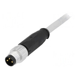 Conector M8 Tată 3 PIN cu Cablu 5m PVC | Electronic-mag.ro | Componente Electronice